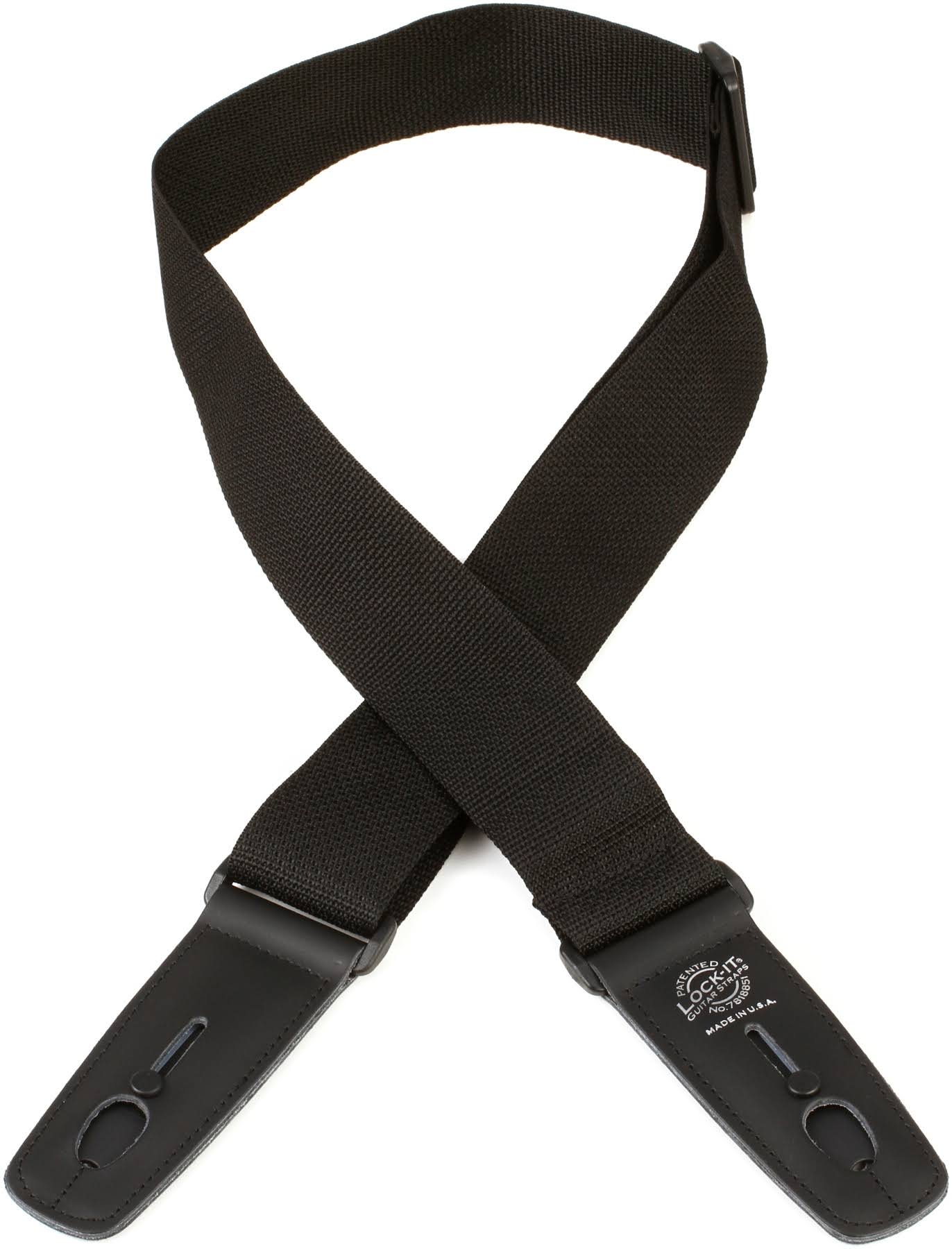 Lock It Professional Polypro Strap - With Locking Ends, Black, 2"