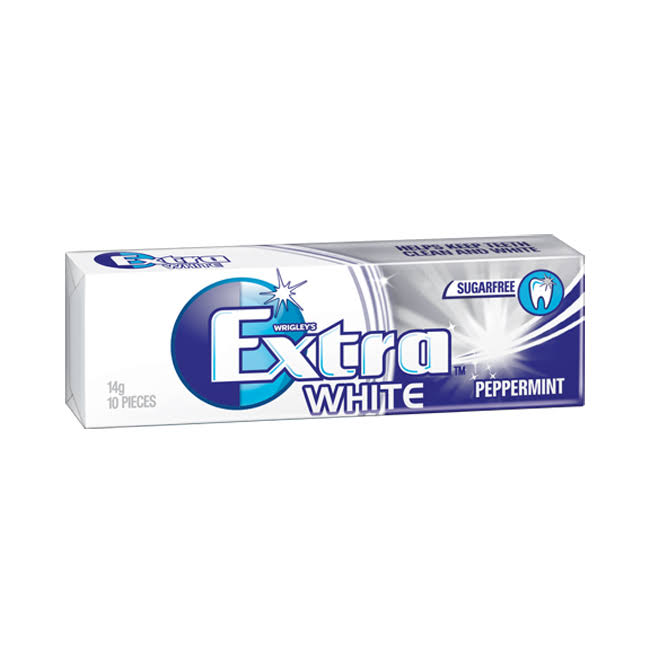 Wrigley's Extra White Sugar Free Chewing Gum - 10pcs