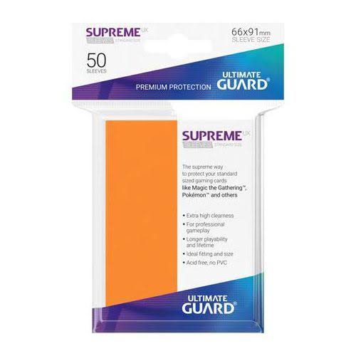 Ultimate Guard Supreme UX Sleeves Standard Size Orange 50 Ct.