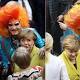 Famous drag queen with a bright orange bouffant poses with Angela Merkel at ceremony to choose Germany\'s new ...