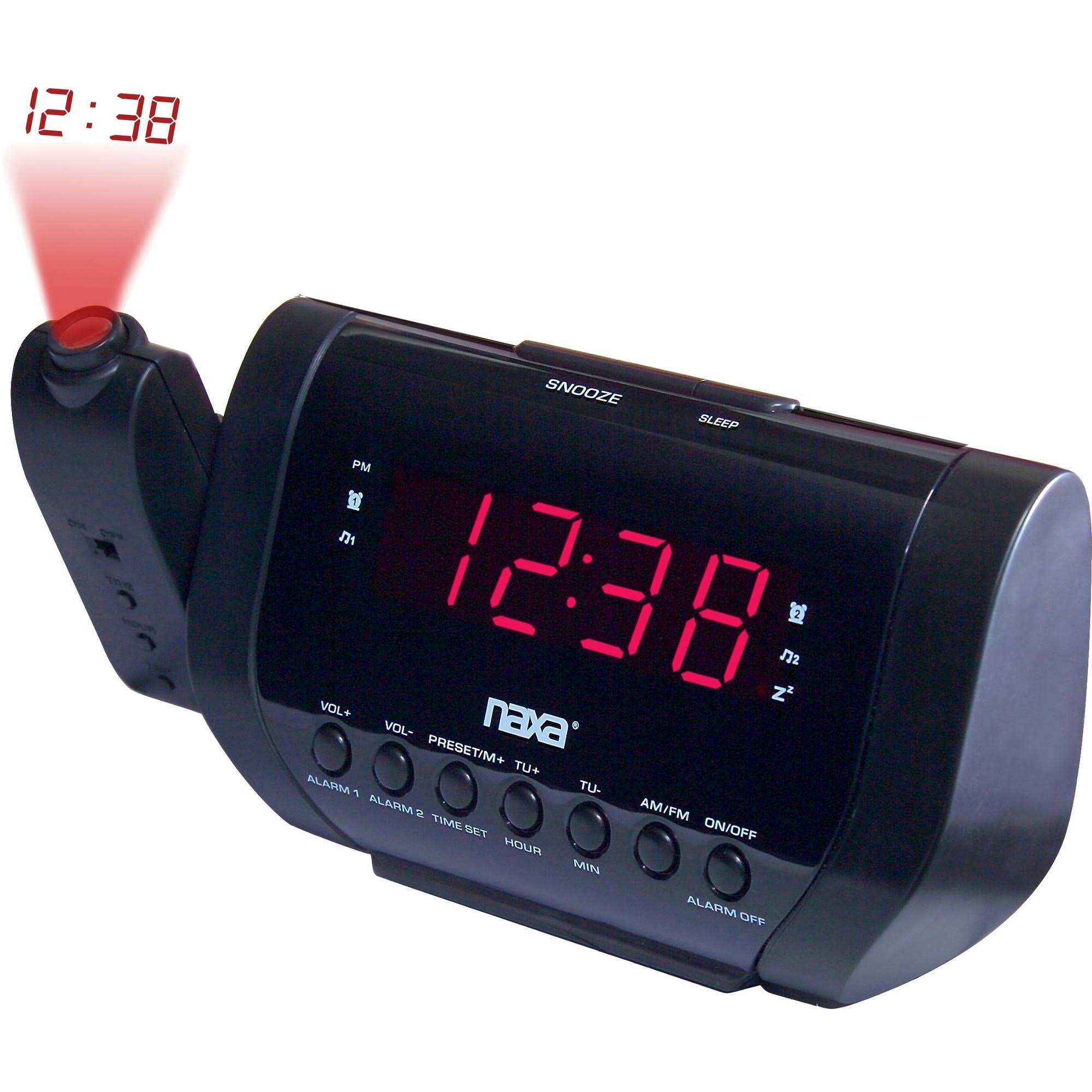 Naxa Electronics NRC-173 Projection Dual Alarm Clock