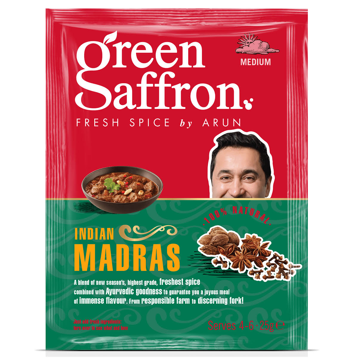 Green Saffron Indian Madras - 25g, Medium