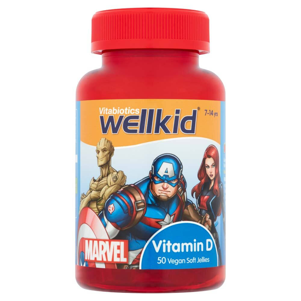 Vitabiotics Wellkid - Marvel - Vitamin D - 50 Soft Jellies - Vegan