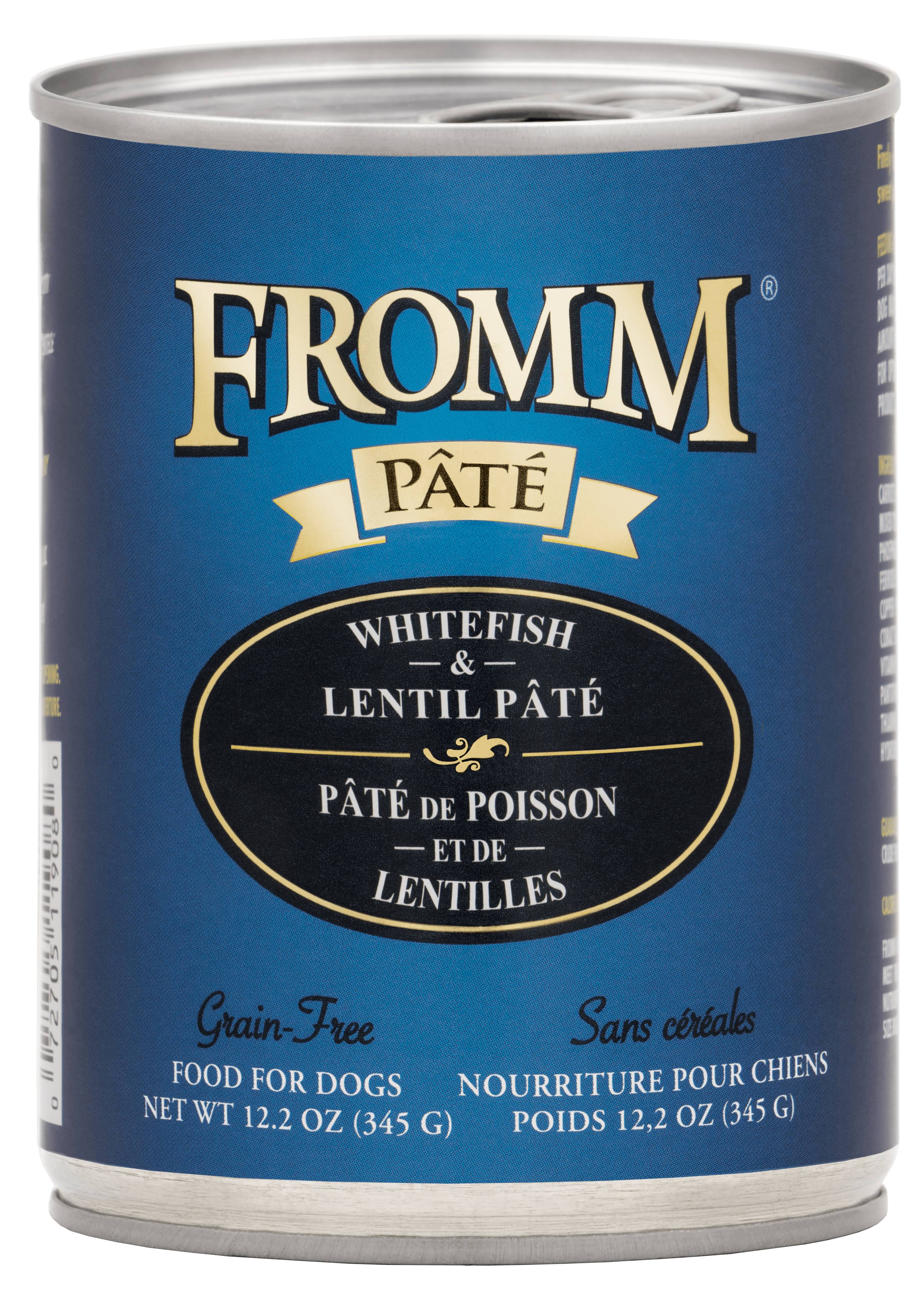Fromm Grain Free Whitefish & Lentil Pate Canned Dog Food - 12.2 oz, Case of 12