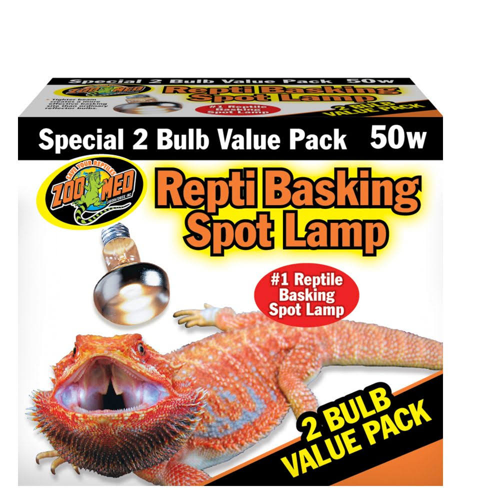 Zoo Med Repti Basking Spot Lamp - 50W, 2 Bulb Value Pack