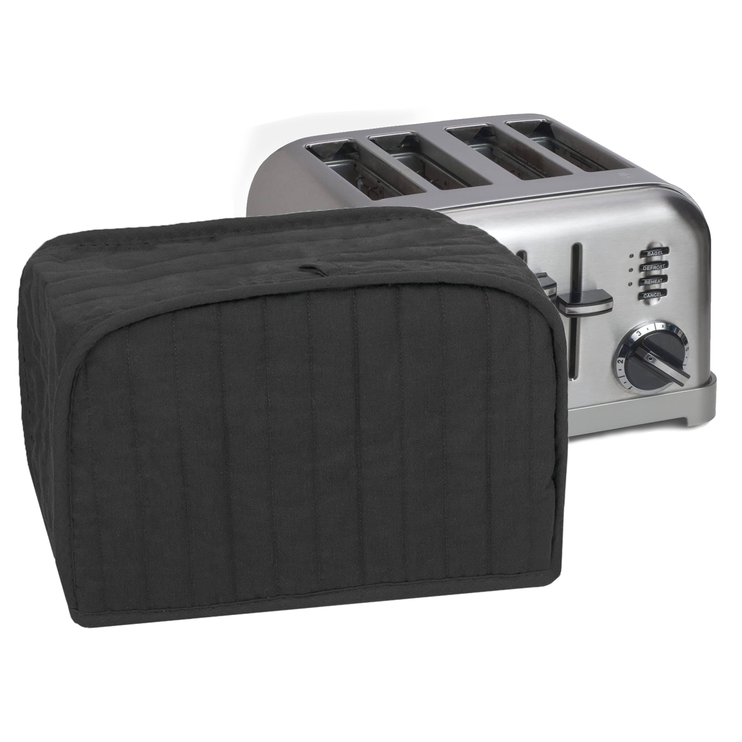 Ritz Quilted Four Slice Toaster Appliance Cover, Black