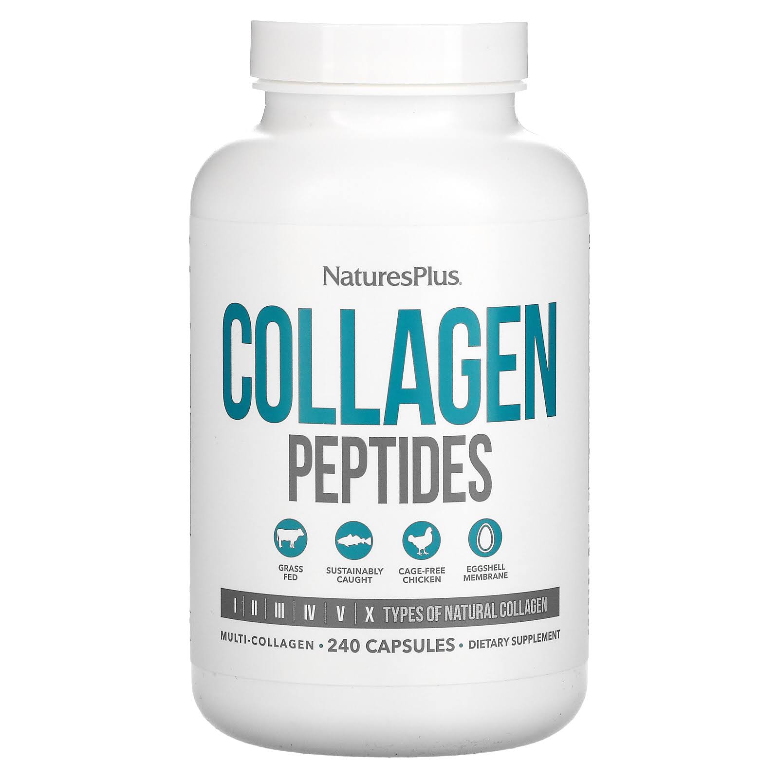 Natures Plus Collagen Peptides 240 Capsules