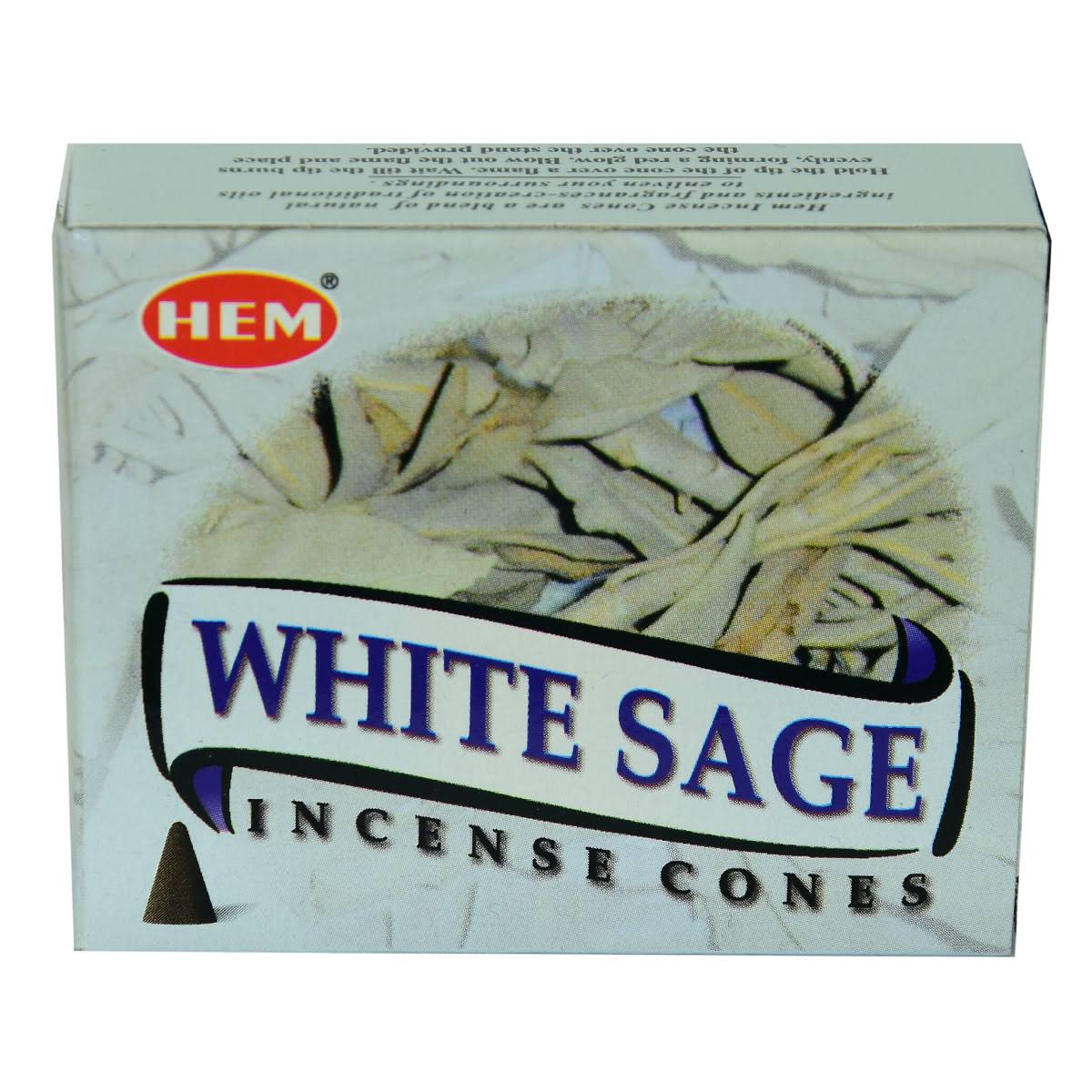 Hem White Sage Incense Cones - 10 Cones