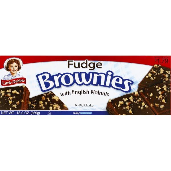 Little Debbie Fudge Brownies with English Walnuts - 12ct