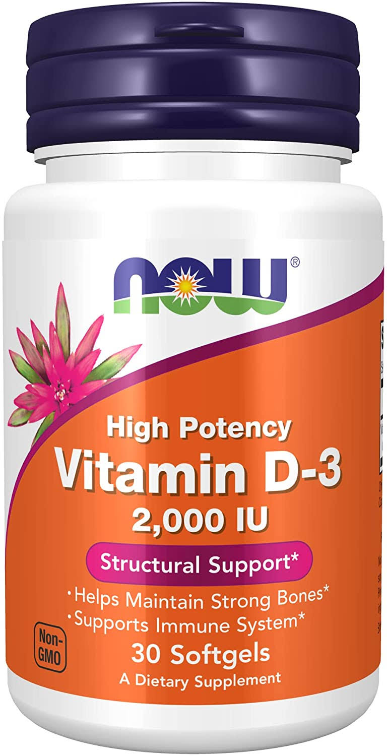 Now Foods Vitamin D 3 2000 IU 30 Softgels
