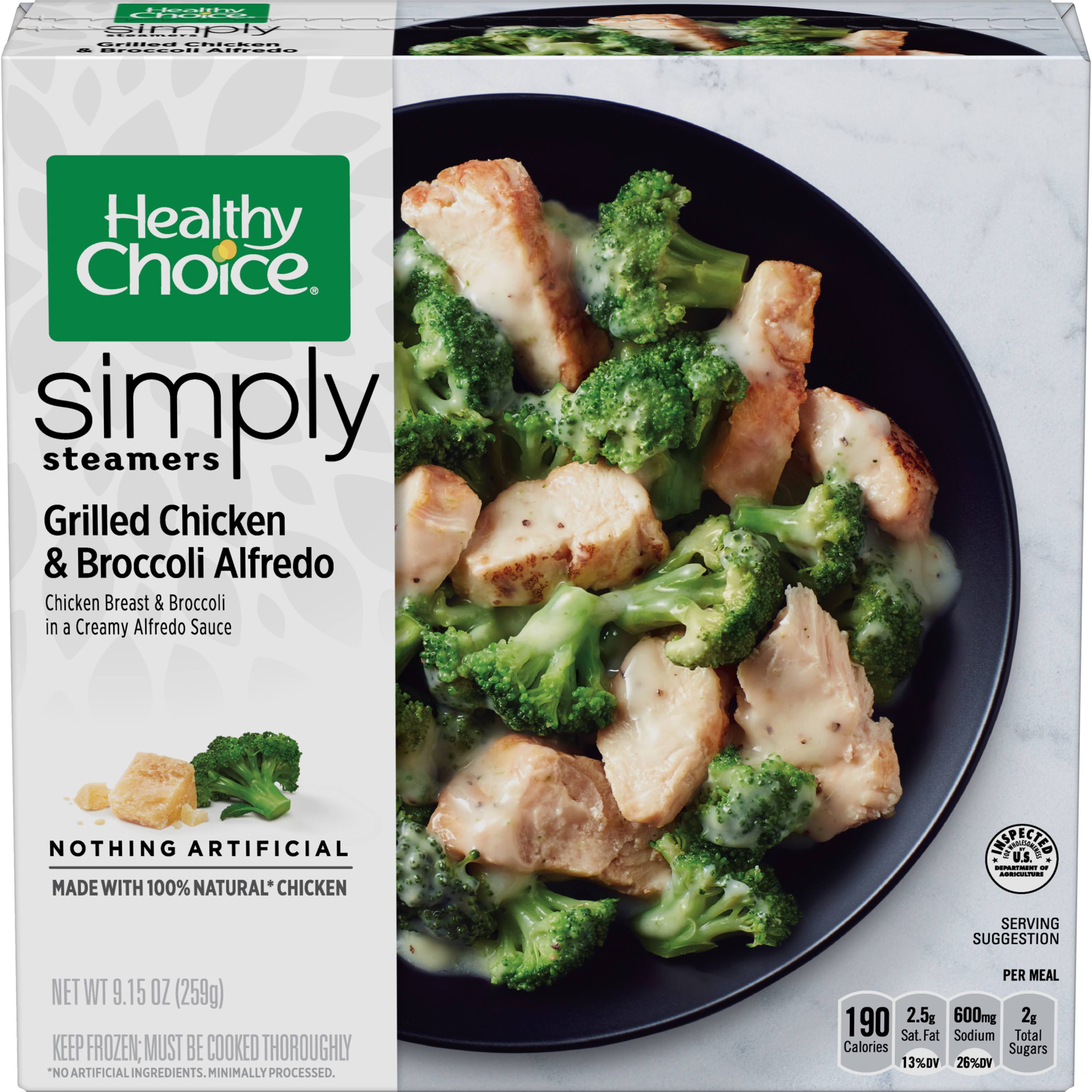 Healthy Choice Café Steamers Simply Grilled Chicken and Broccoli Alfredo Meal - 9.15oz