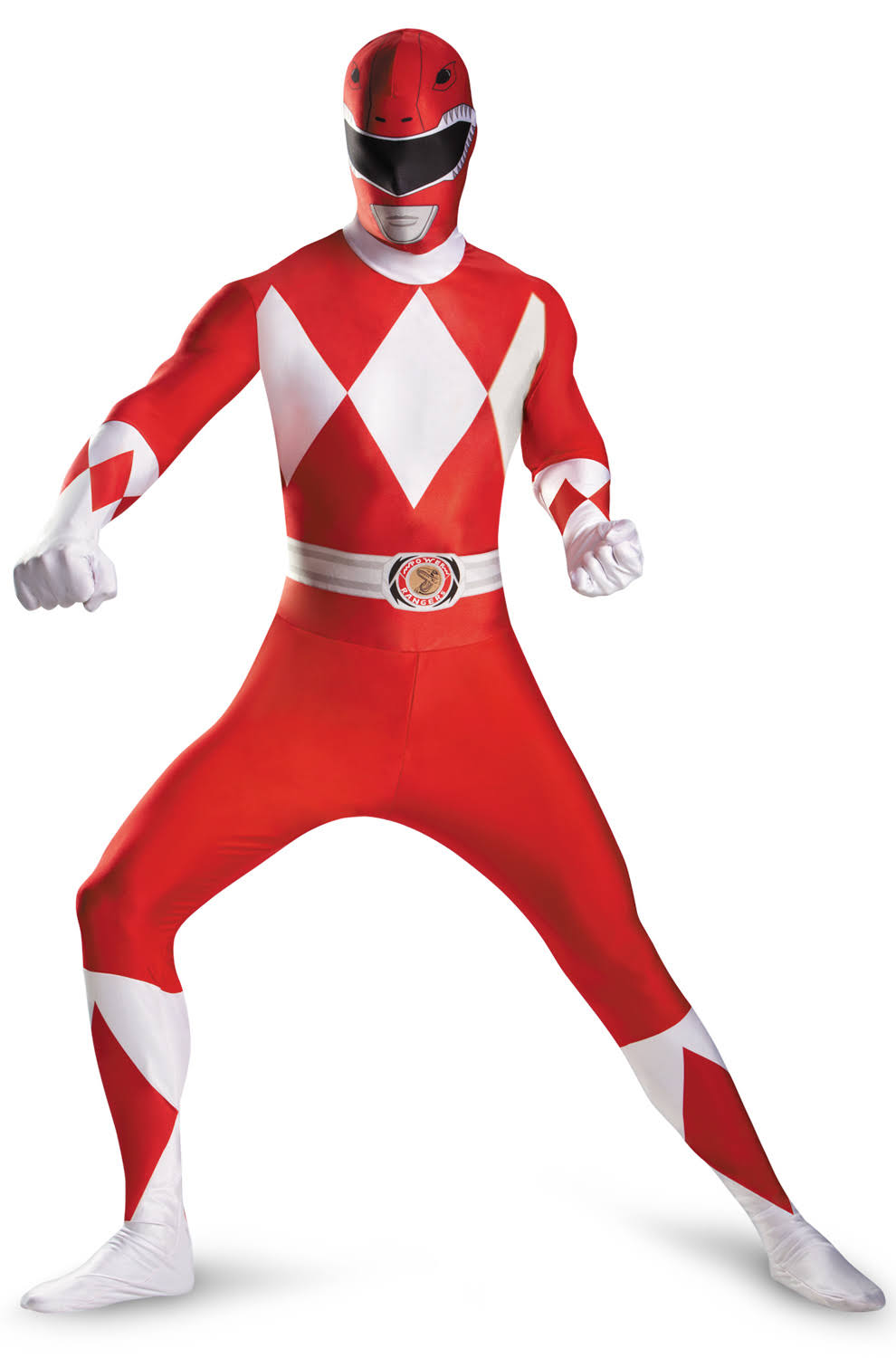 Power Rangers Deluxe Red Ranger Bodysuit Costume - X Large