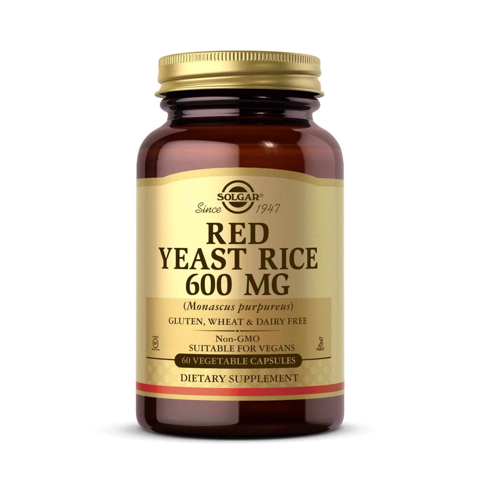 Solgar Red Yeast Rice Supplement - 60 Vegetable Capsules