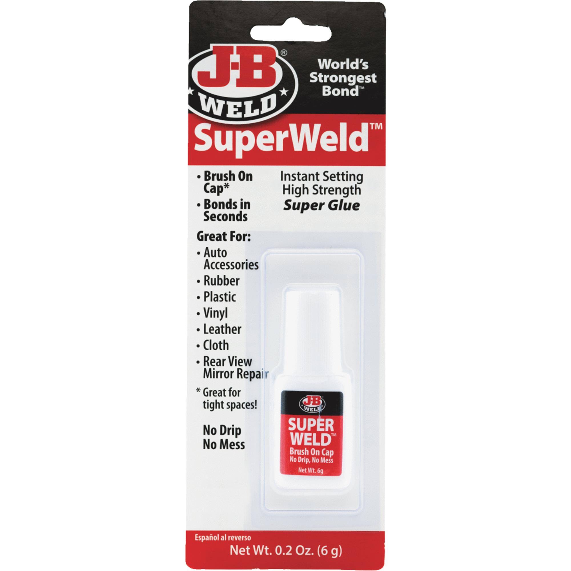J B Weld Superweld Super Glue - Clear, 0.2oz