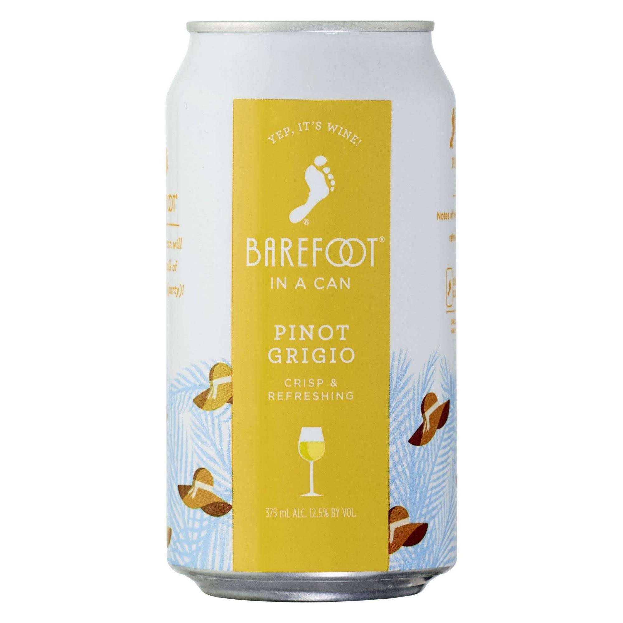 Barefoot Pinot Grigio White Wine - 375ml Can
