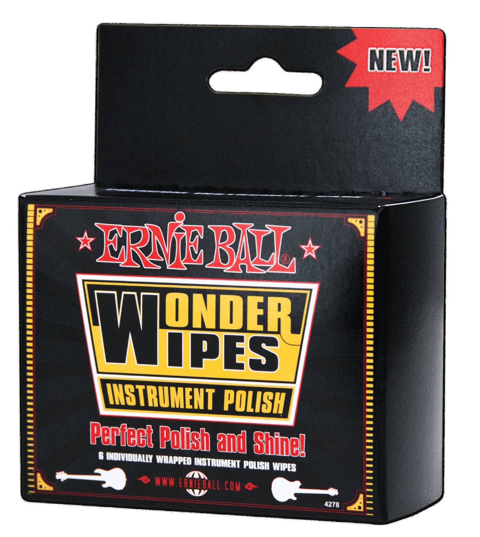 Ernie Ball Wonder Wipes Instrument Polish 6 Pack