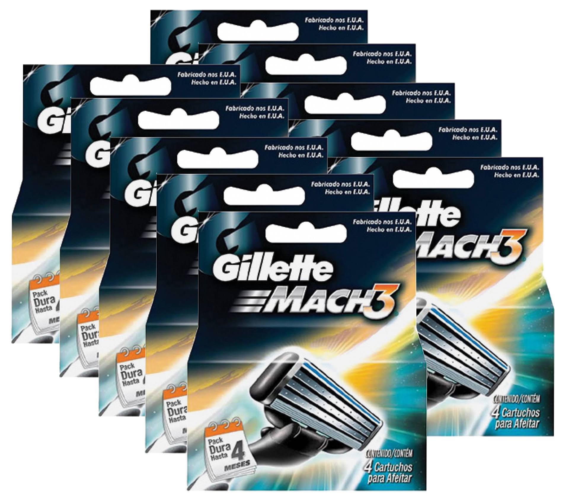 Gillette Mach3 Blades - 4 Pieces