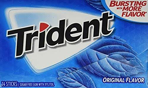 Trident Original Sugar Free Gum - Original, 14 Sticks, 0.95oz