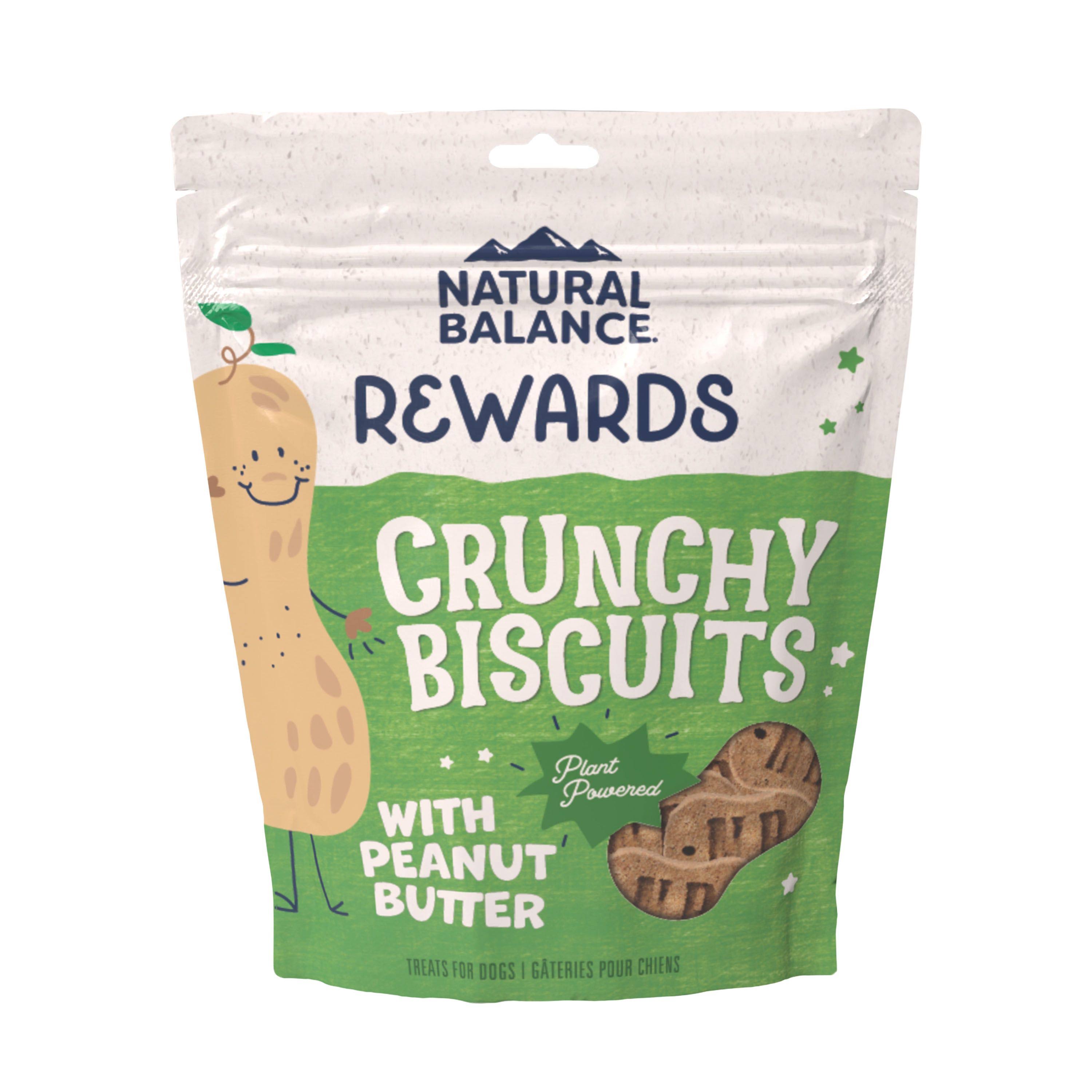 Natural Balance Rewards Crunchy Biscuits Peanut Butter Dog Treats, 14-oz