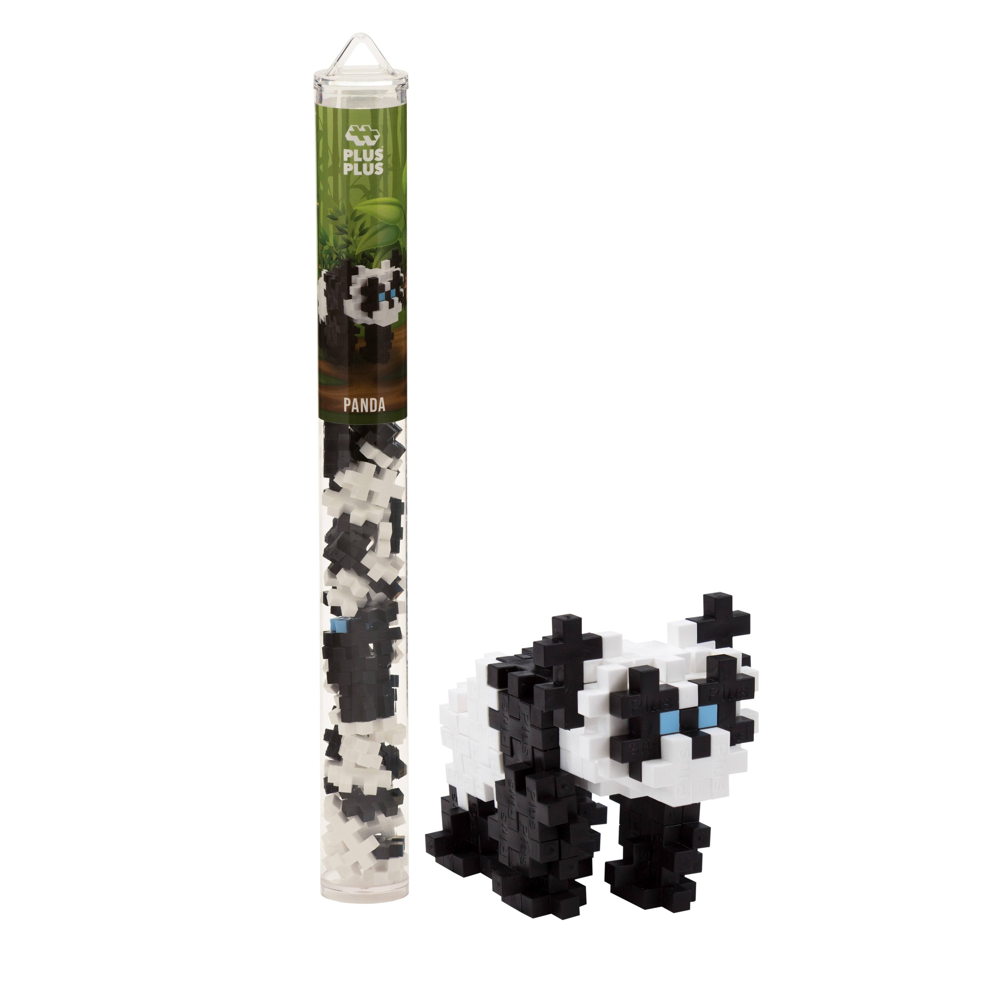 Plus Plus – Mini Maker Tube – Panda – 70 Piece, Construction Building Stem | Steam Toy, Interlocking Mini Puzzle Blocks For Kids