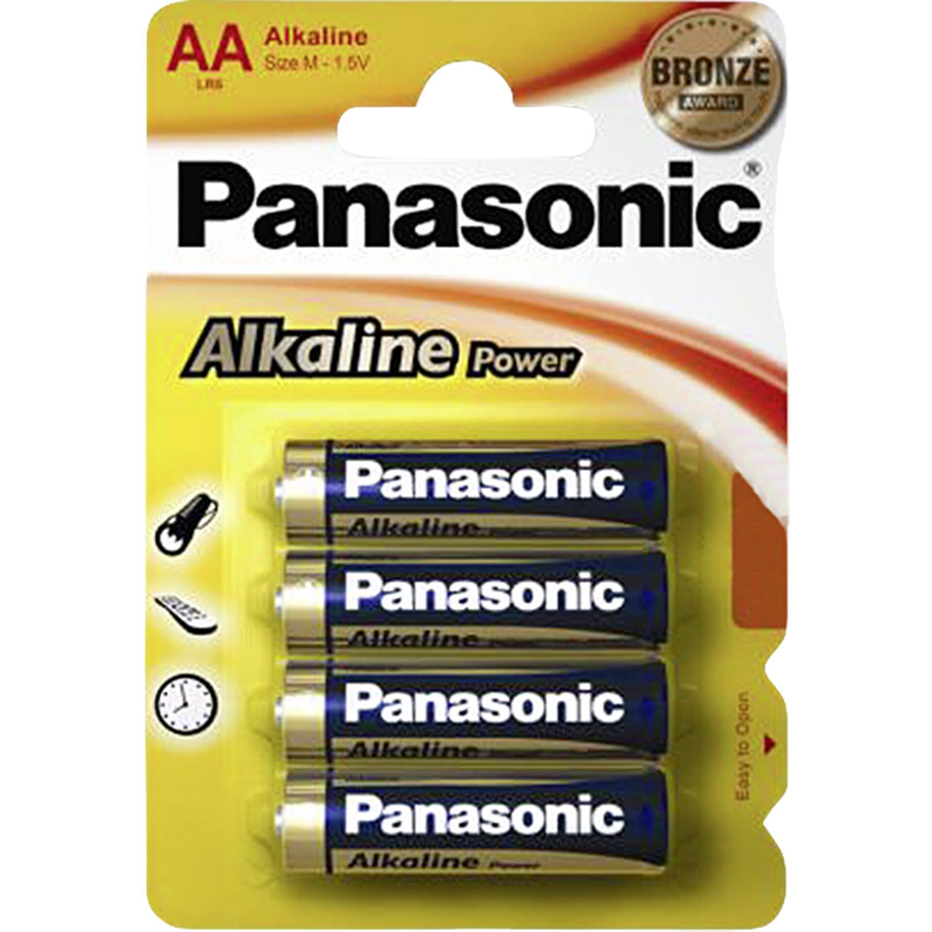 Panasonic Alkaline Power AA Batteries - 4pk