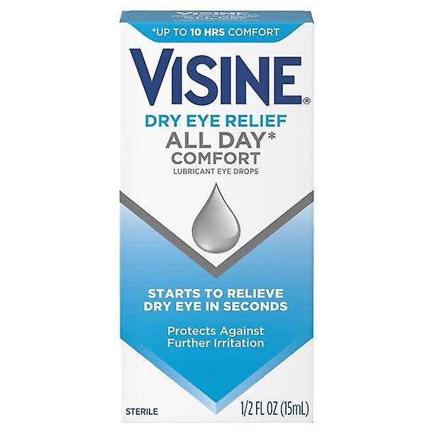Visine, Dry Eye Relief, All Day Comfort, Lubricant Eye Drops, 15ml