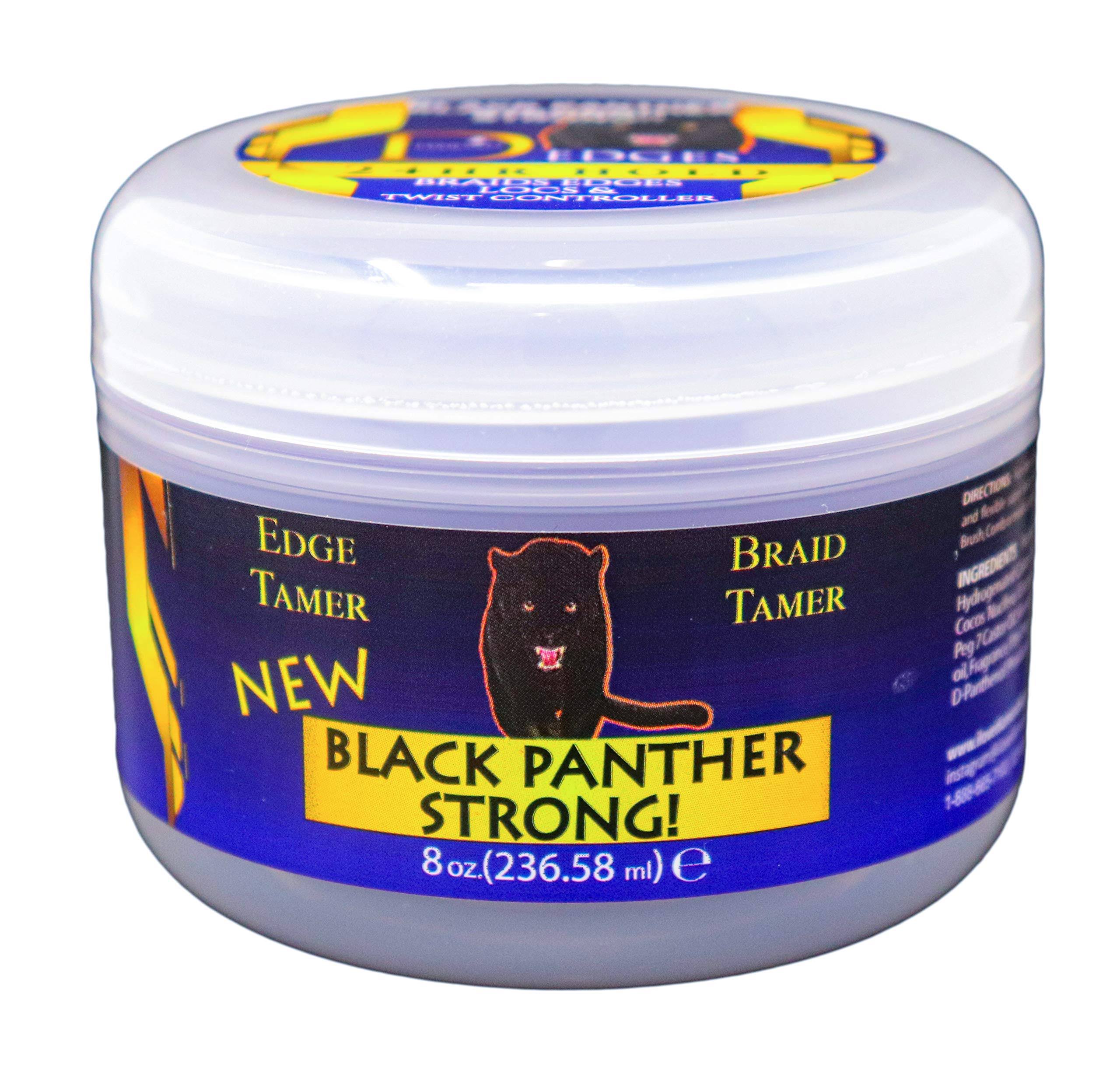 Black PANTHER STRONG - Edge and Braid Control POMADE 8 oz. Styling Gel