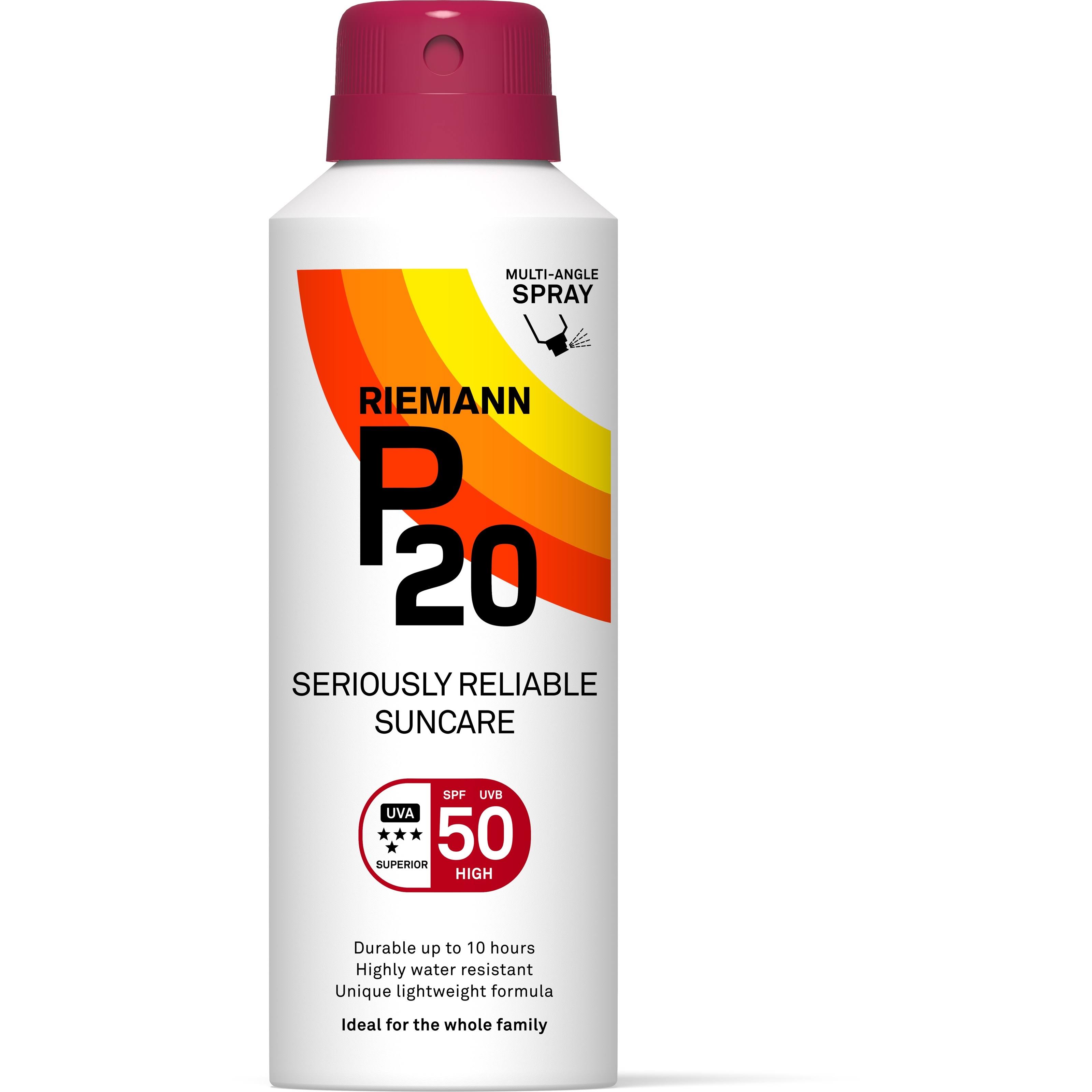 Riemann P20 Sun Cream Spray SPF50 Sun Protection 150ml