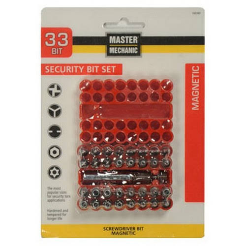 Master Mechanic Security Bit Set - 33 Piece