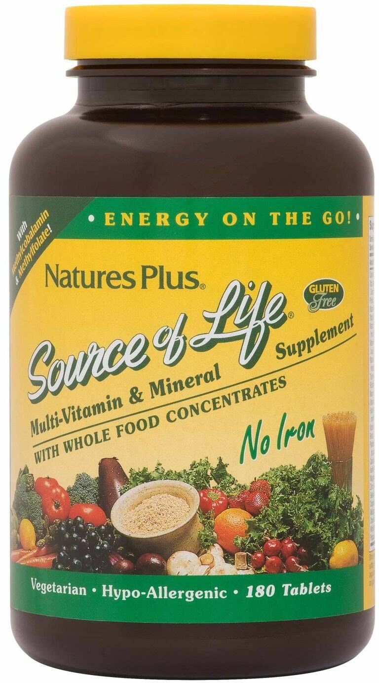 Nature's Plus Source Of Life Multi-Vitamin & Mineral - 180 Tablets