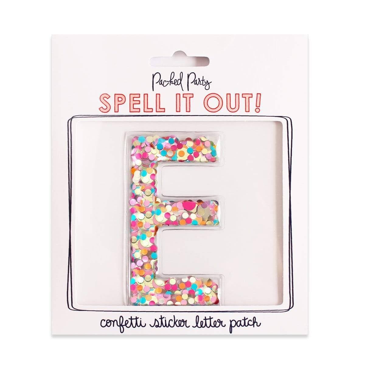 Packed Party Confetti Letters, E