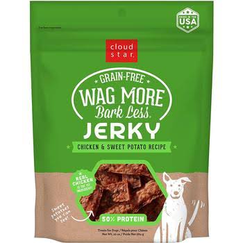 Cloud Star Wag More Bark Less Grain-Free Jerky Dog Treats - Chicken & Sweet Potato - 10 oz. Bag