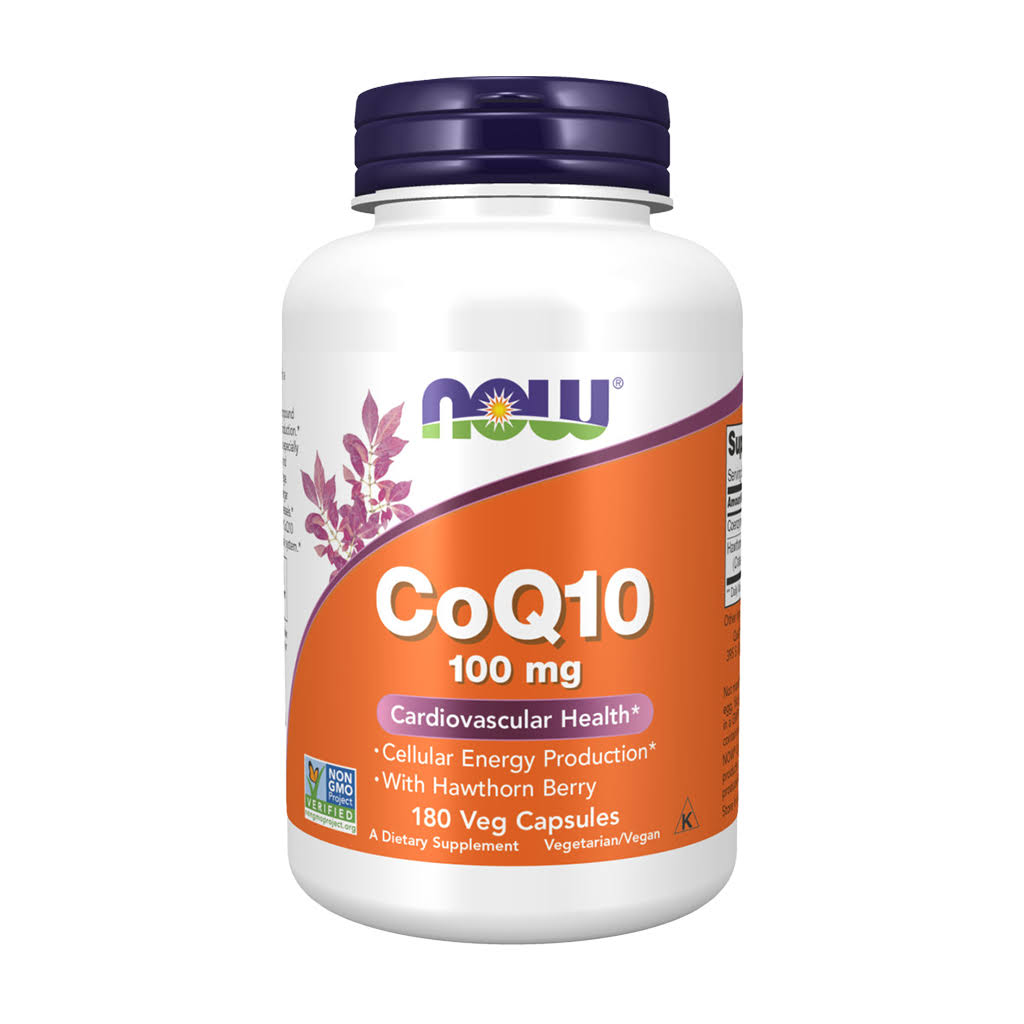 Now Foods Coq10 Cardiovascular Health Supplement - 100mg, 30 Vegetarian Capsules