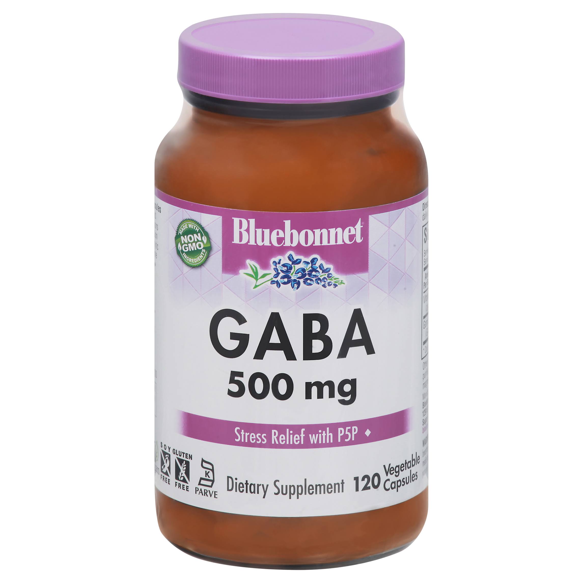 Bluebonnet Gaba, 500 mg, Vegetable Capsules - 120 capsules