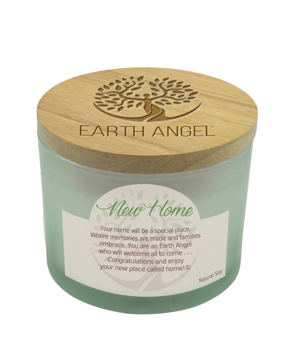 Earth Angel Candle 12 Ounce Premium 2 Wick Light, Fresh Vanilla Scent, New Home, 9219