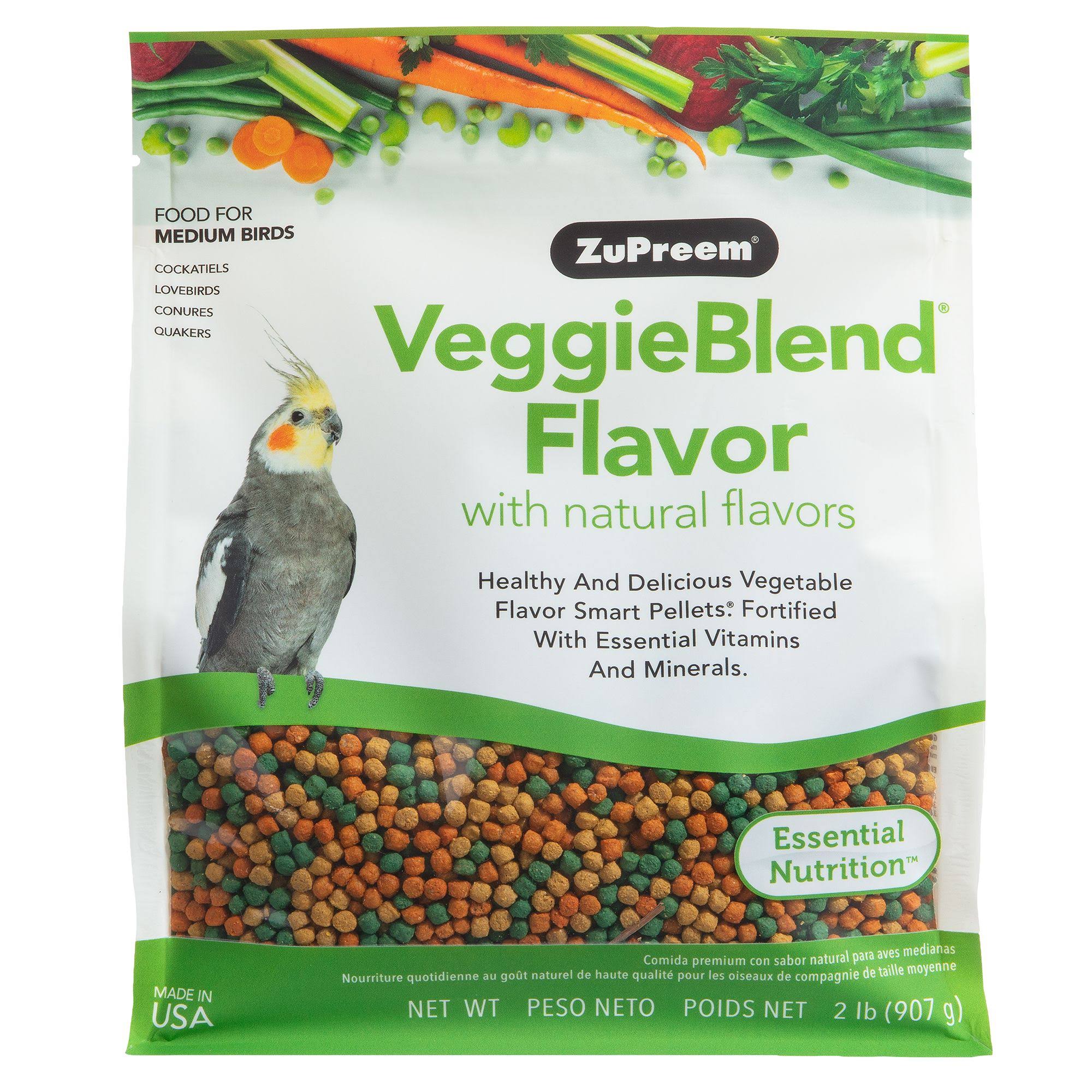 Zupreem VeggieBlend Medium Bird Feed - 2lbs