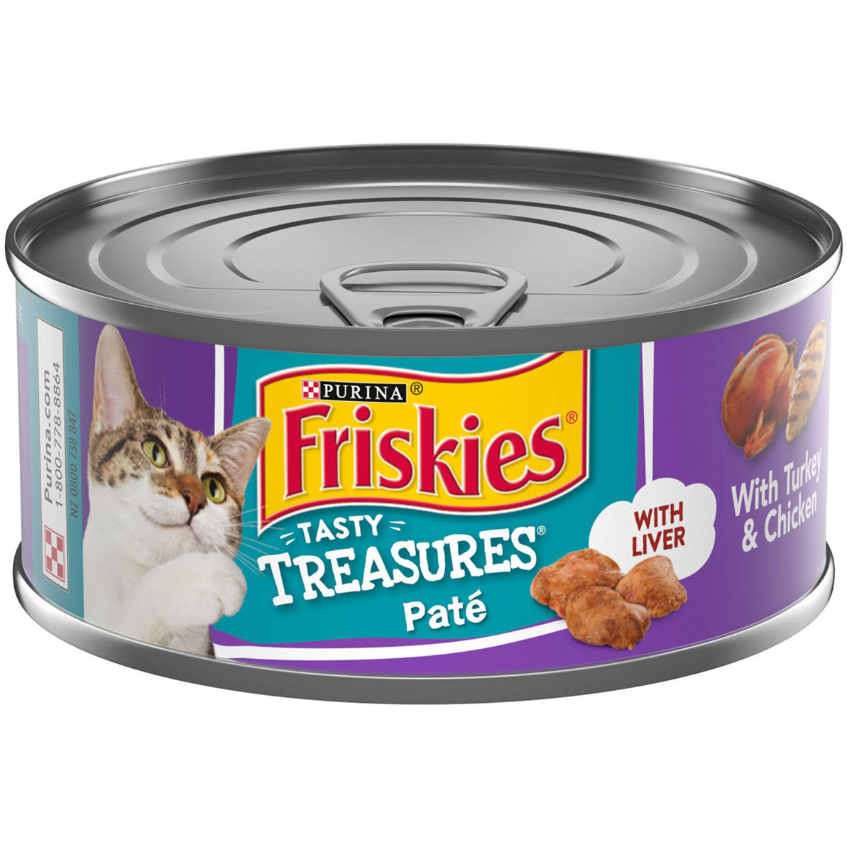 Purina Friskies Tasty Treasures Turkey and Chicken Dinner with Cheese Paté Cat Food - 5.5oz