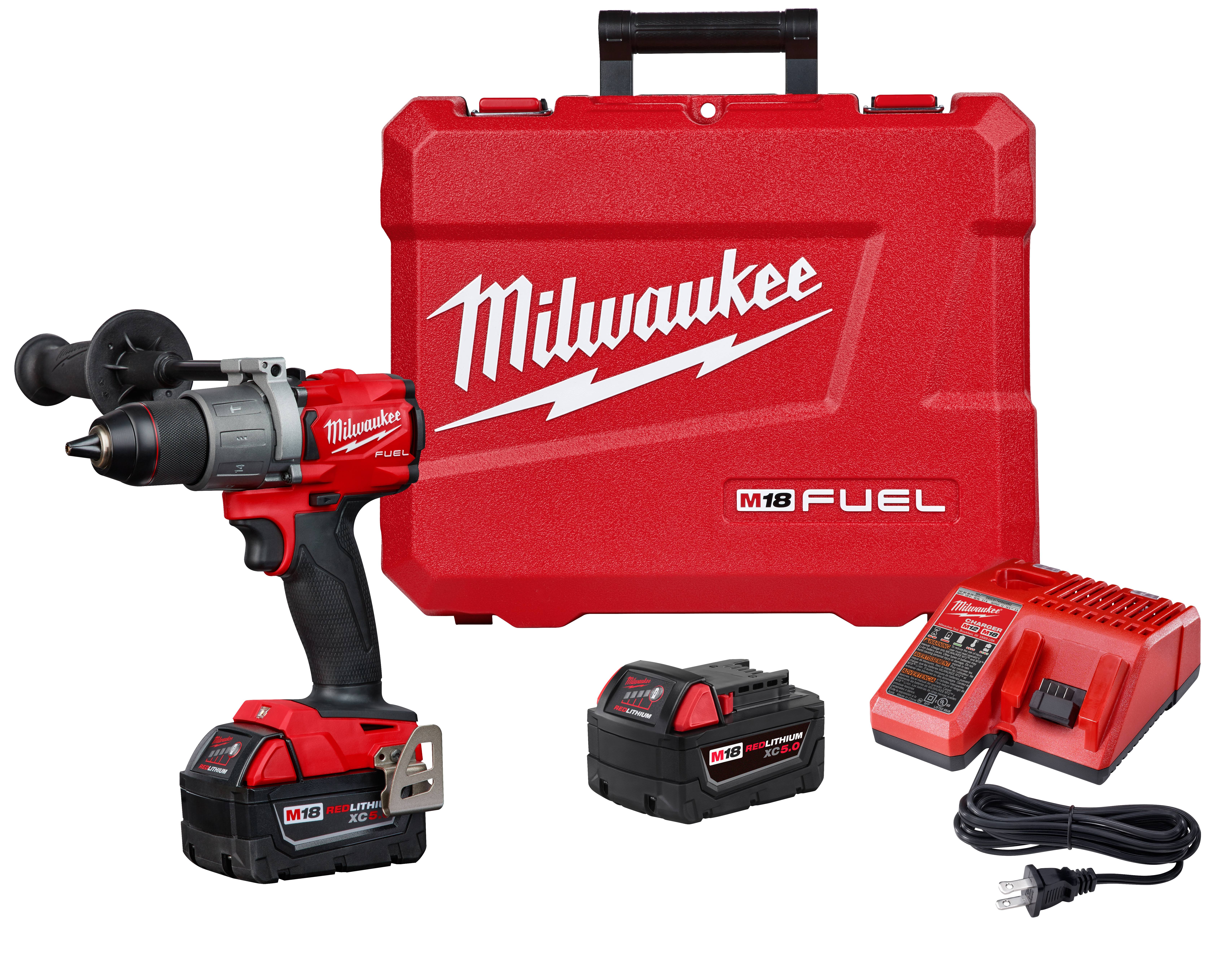 Milwaukee 2804-22 M18 Fuel Hammer Drill Kit - 1/2"
