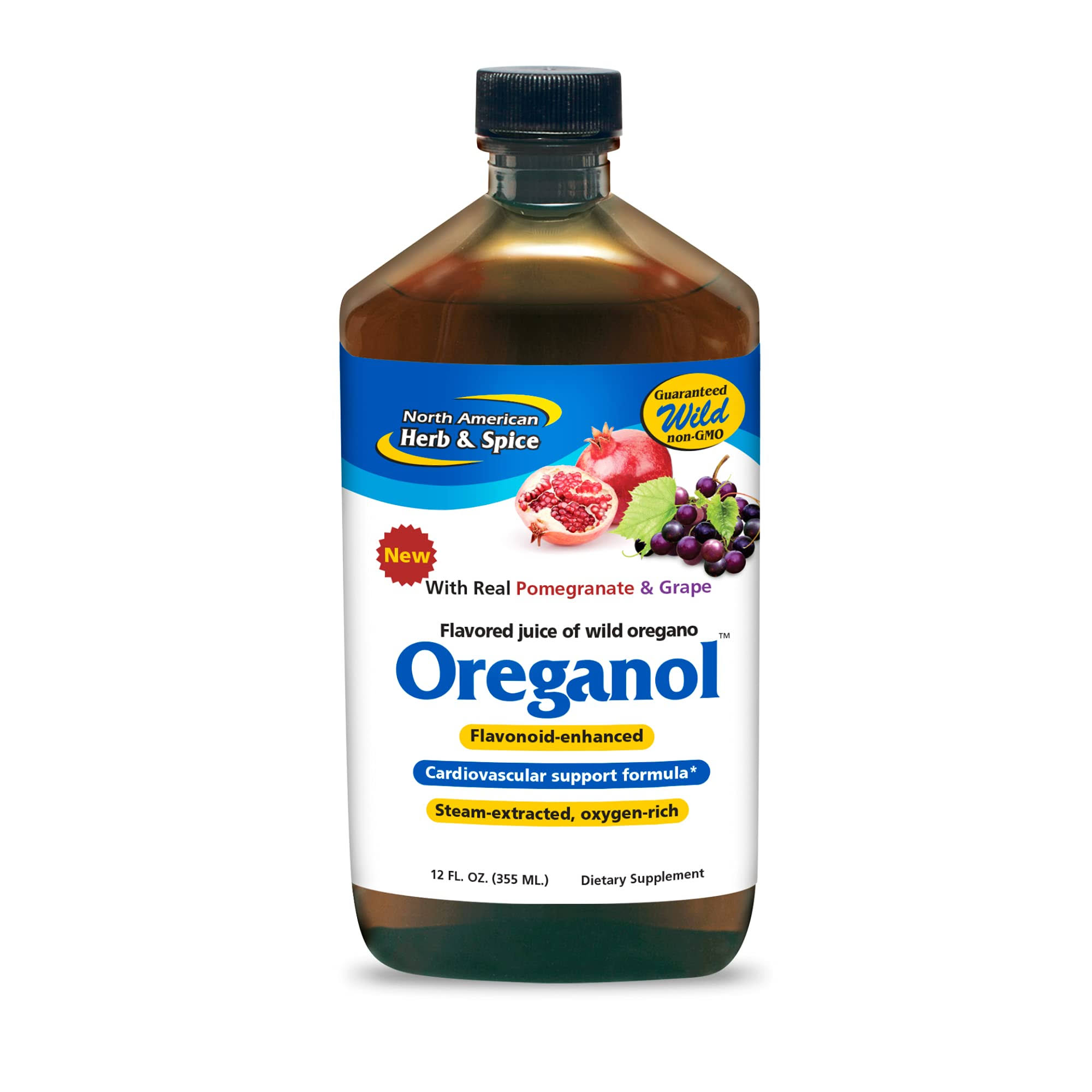 North American Herb & Spice Oreganol Juice with Real Pomegranate & Grape - 12 fl oz.