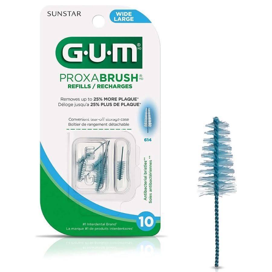 Gum Gum Proxabrush Interdental Refills, Wide - 10ct 10.0 Count