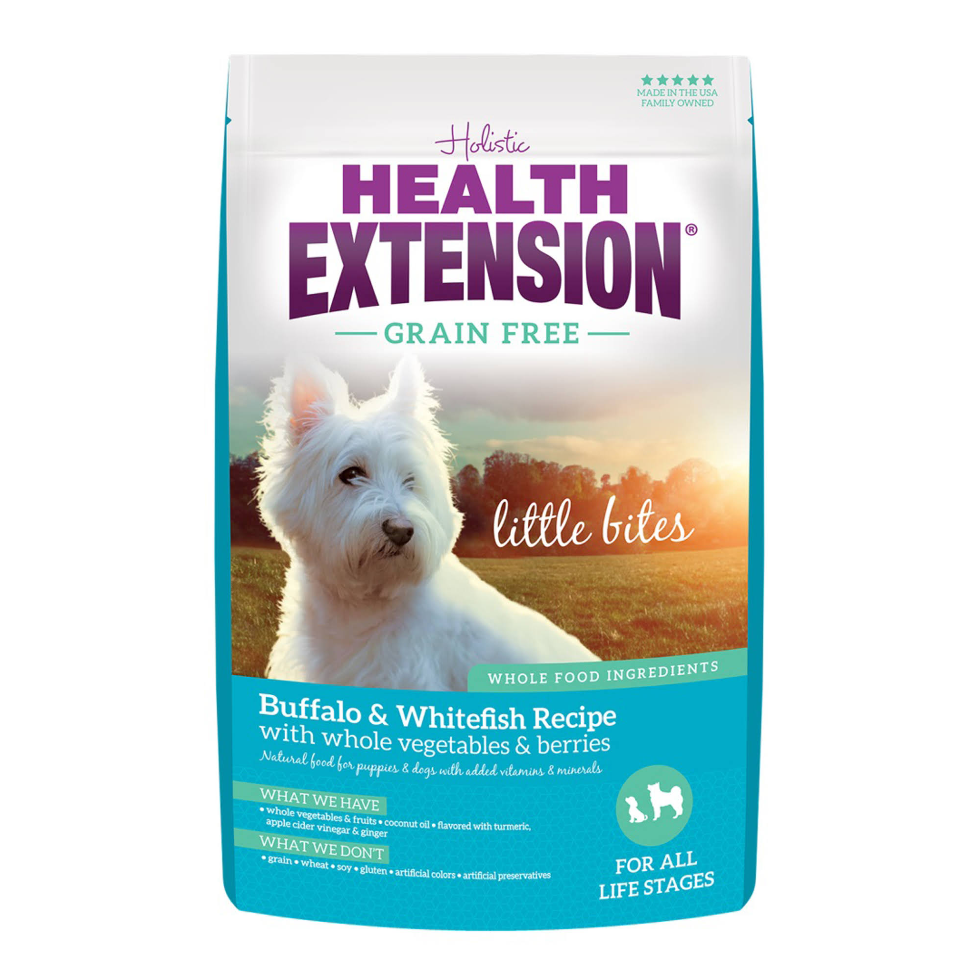 Health Extension Little Bite Dog Food - 4lbs, Buffalo and Whitefish