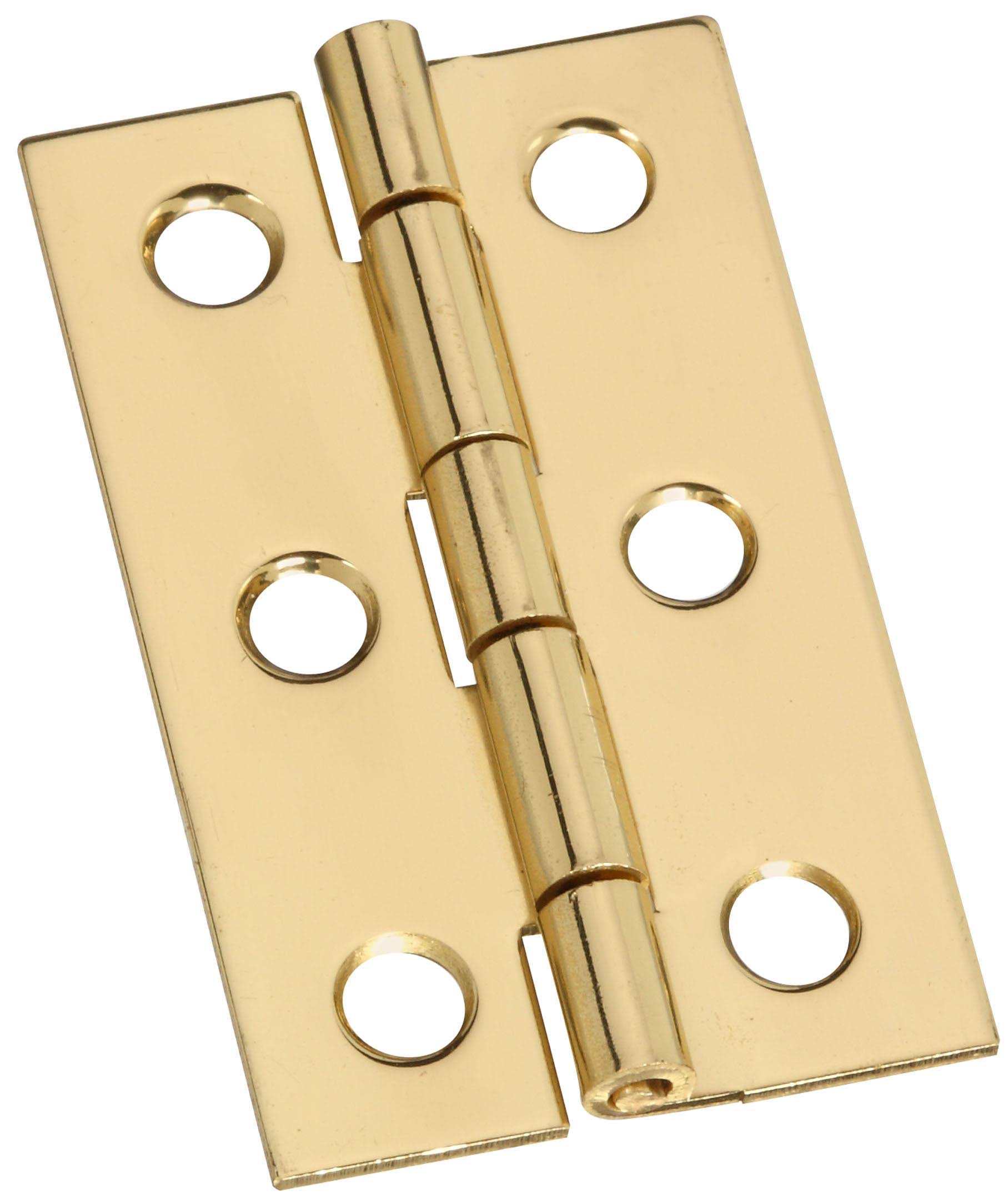 National Hardware Medium Hinges - Brass, 2"x 1 3/16"