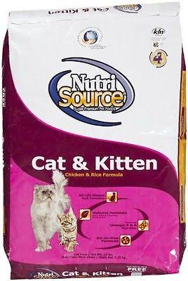 Nutri Source Chicken and Rice Cat and Kitten Food - 16lb