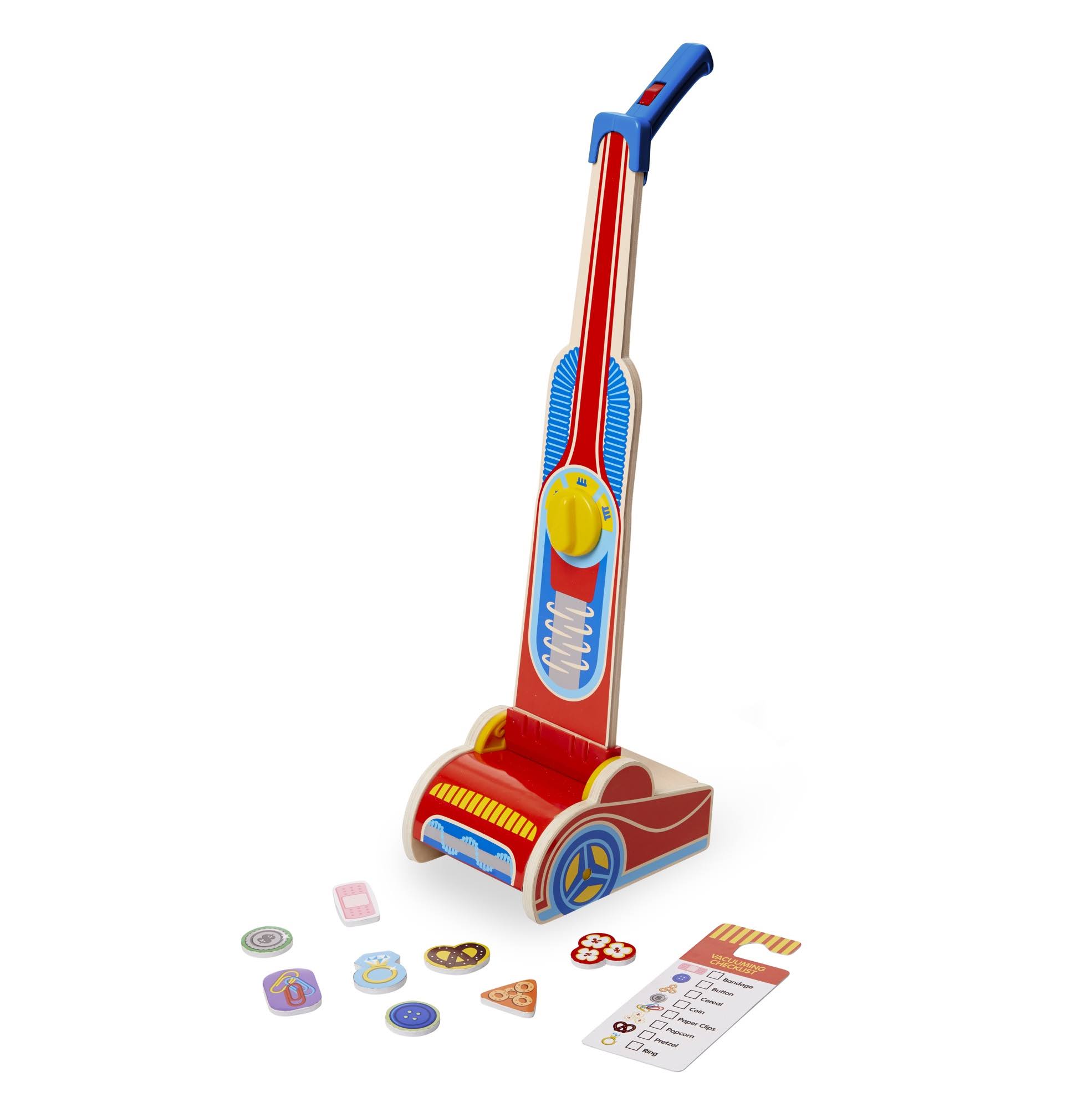 Melissa & Doug 5189 Wooden Vacuum Cleaner Play Set (10 pcs) Role Toy