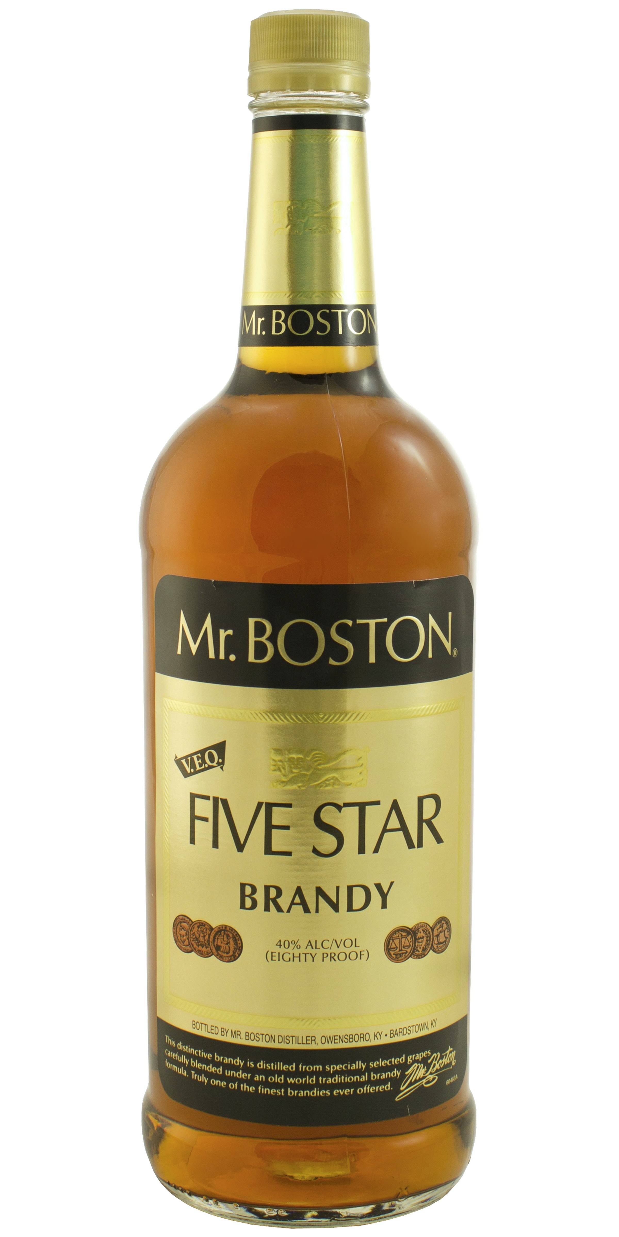 Mr Boston Five Star Brandy - 1 L