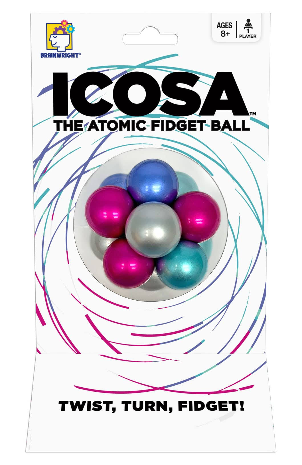 Brainwright Icosa Ice - The Atomic Fidget Ball Twist, Turn, Fidget!