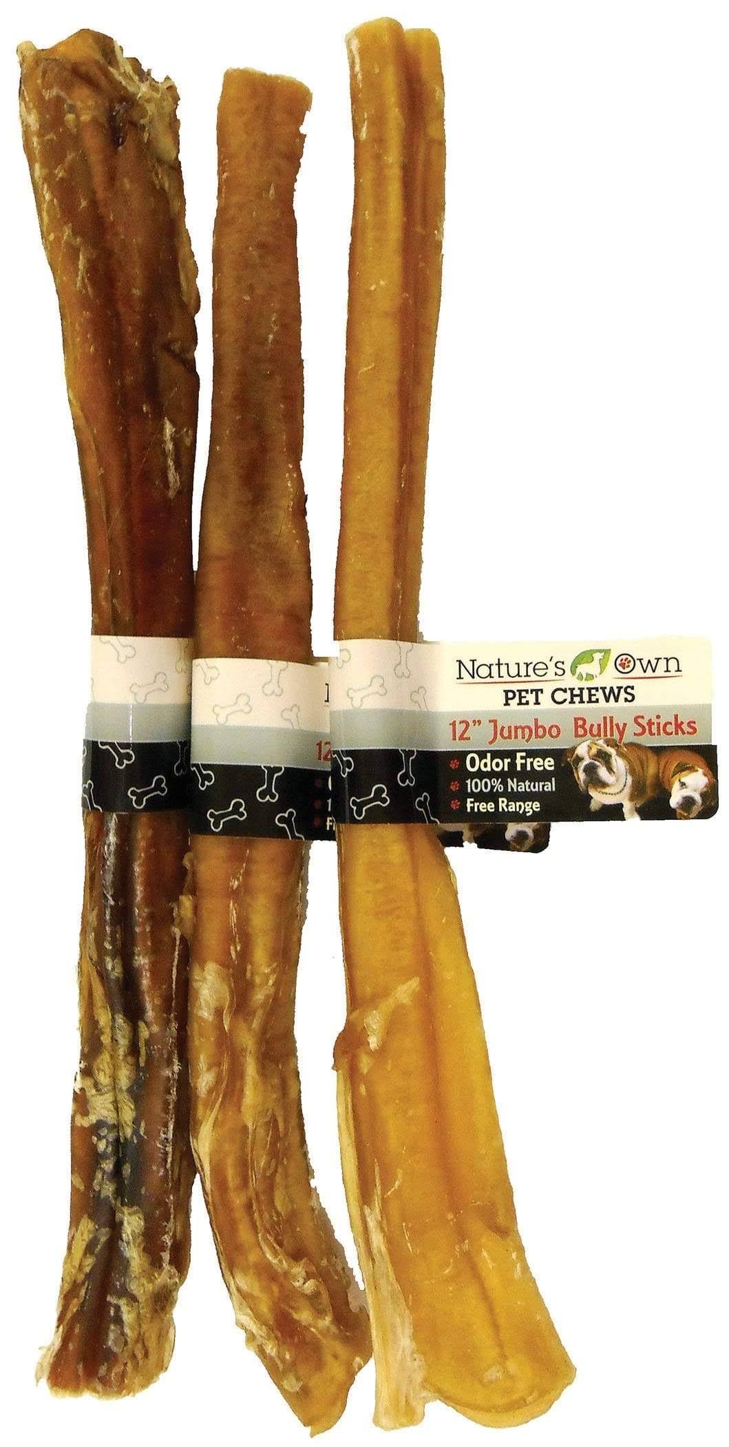 Nature's Own Jumbo Bully Stick Dog Chew - 12"