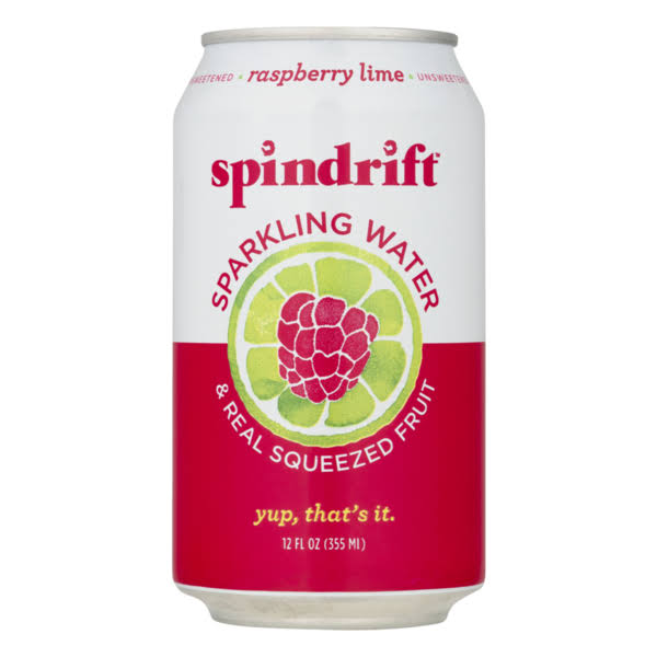 Spindrift Sparkling Water, Raspberry Lime - 24 pack, 12 fl oz cans