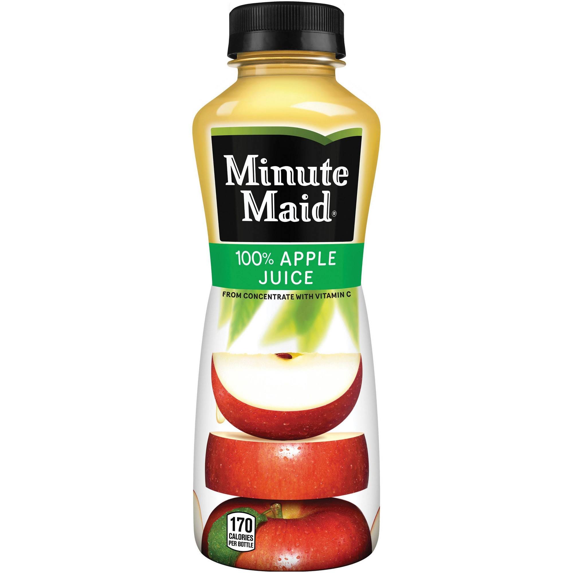 Min Maid Juice-To-Go Apple Juice, 100% Apple Juice with Vitamin C, 12