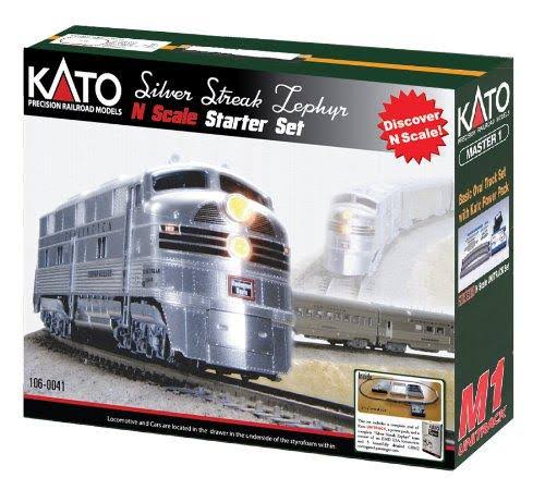 Kato USA Model Train Products N CB&Q Streak Zephyr UNITRACK Starter Se